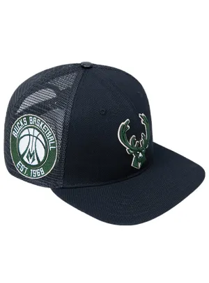 Pro Standard Classic Milwaukee Bucks Black Trucker Adjustable Hat