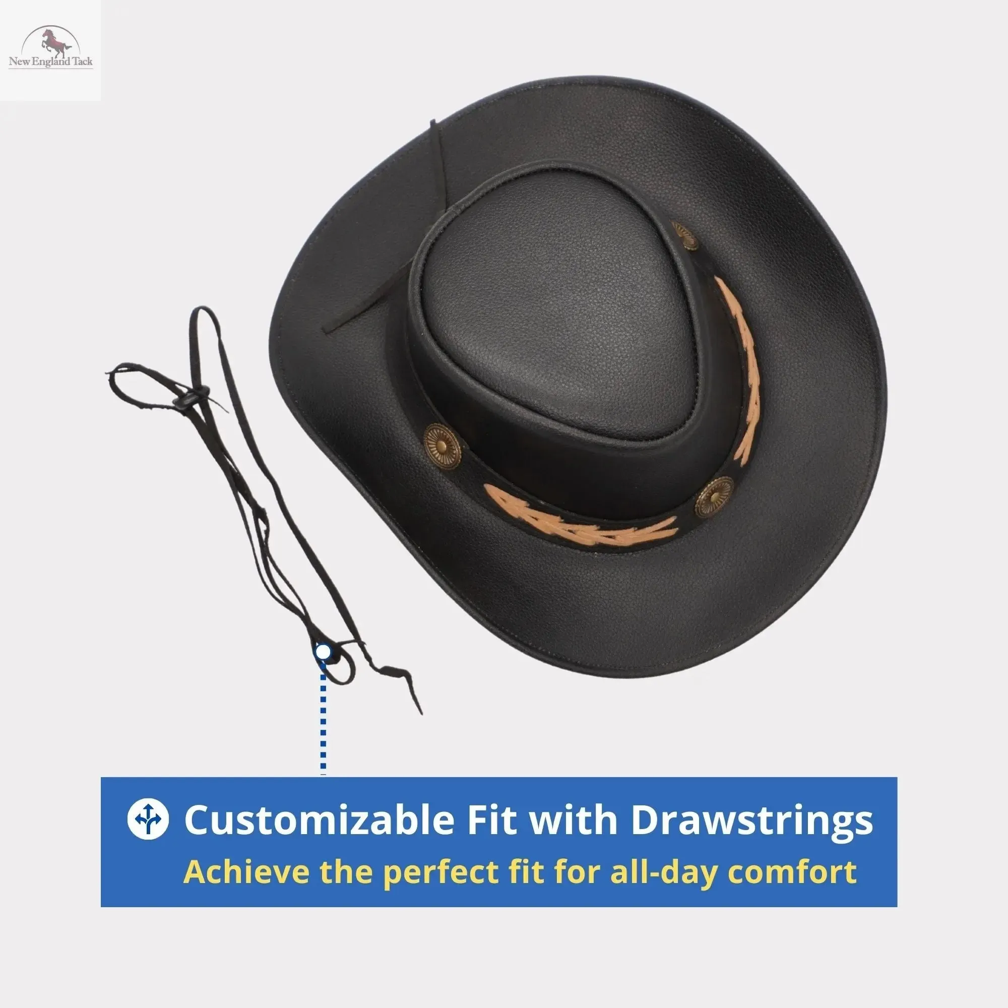 RESISTANCE Premium Australian Style Leather Cowboy Hat | Shapeable Outback Hat for Men and Women