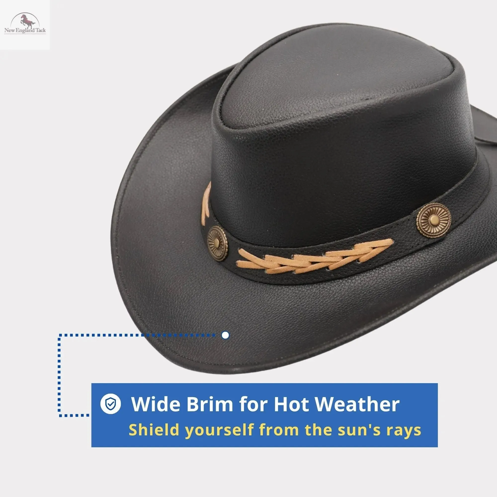 RESISTANCE Premium Australian Style Leather Cowboy Hat | Shapeable Outback Hat for Men and Women