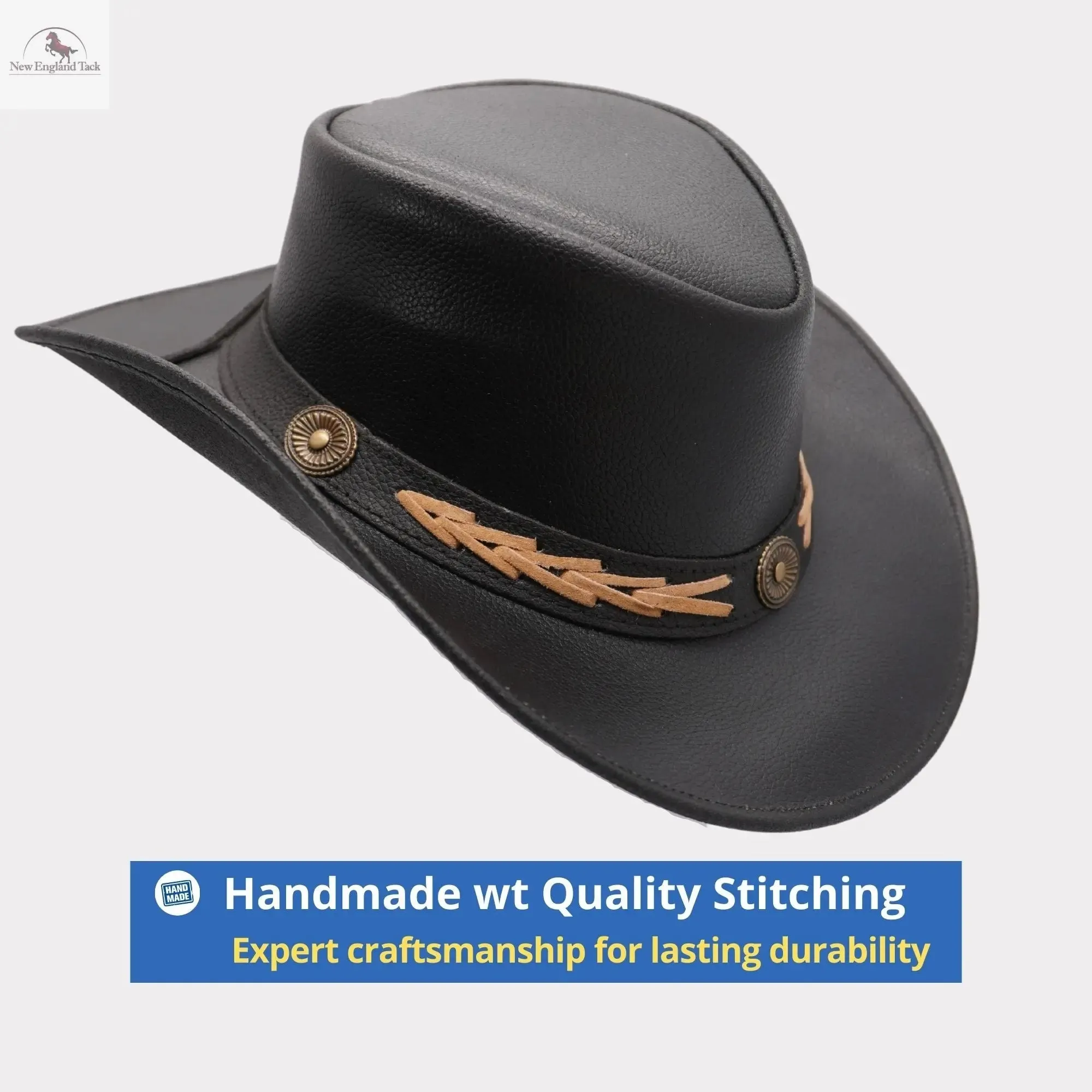 RESISTANCE Premium Australian Style Leather Cowboy Hat | Shapeable Outback Hat for Men and Women