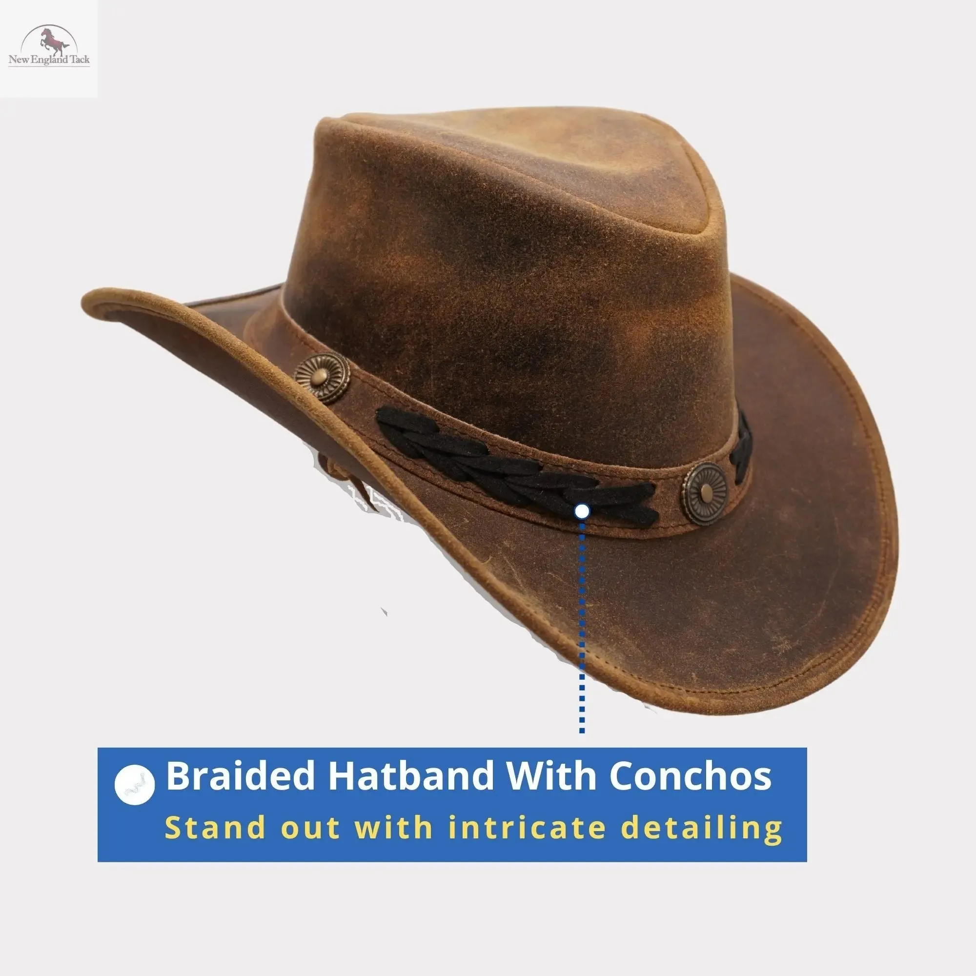 RESISTANCE Premium Australian Style Leather Cowboy Hat | Shapeable Outback Hat for Men and Women