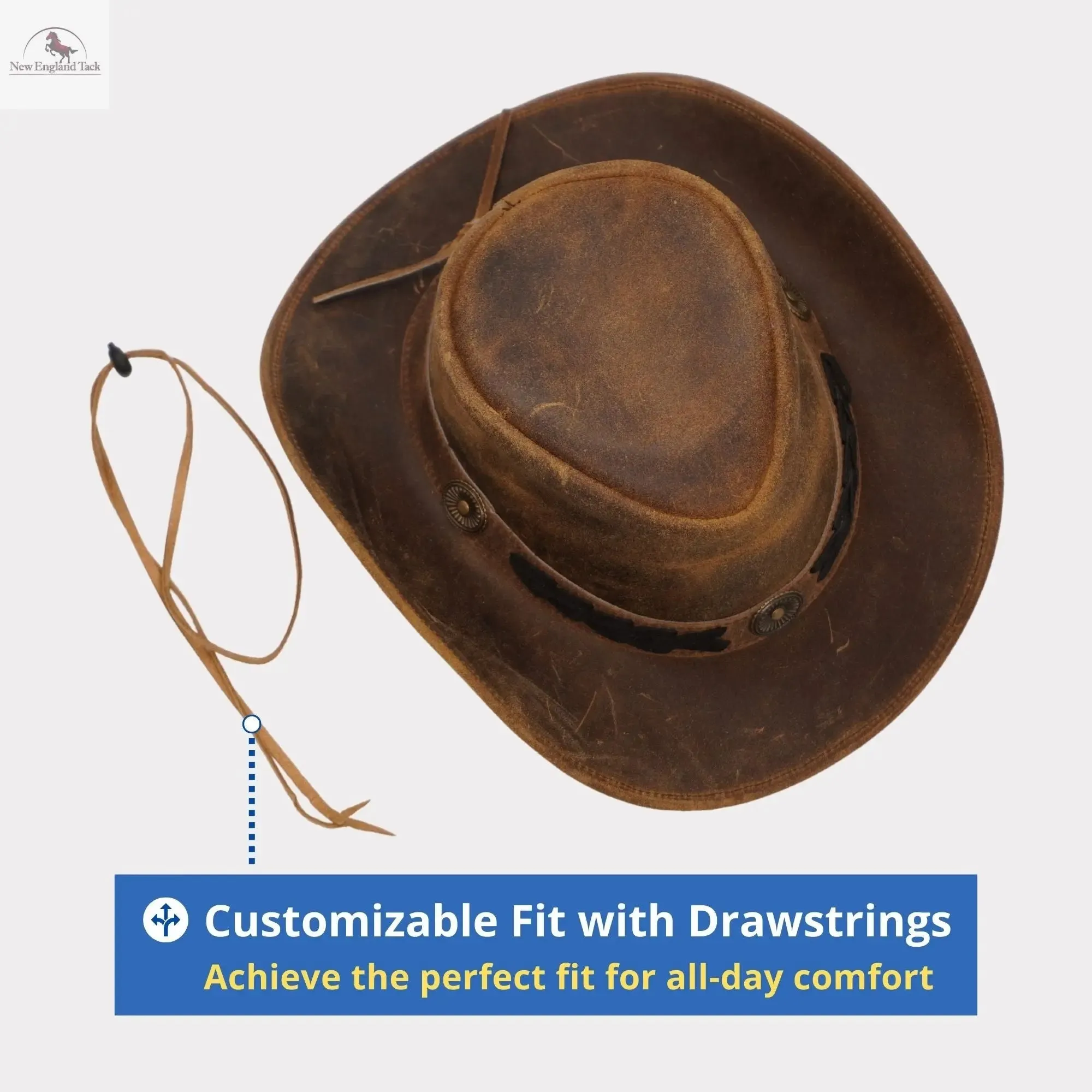 RESISTANCE Premium Australian Style Leather Cowboy Hat | Shapeable Outback Hat for Men and Women