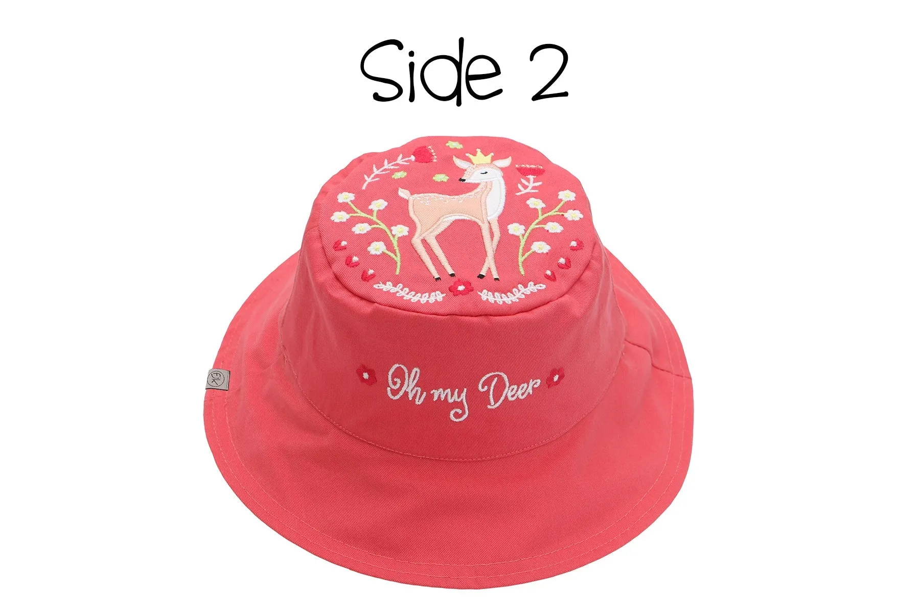 Reversible Baby & Kids Sun Hat - Bunny & Deer