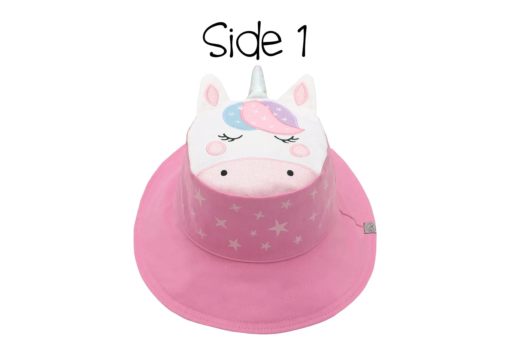 Reversible Baby & Kids Sun Hat - Unicorn & Star