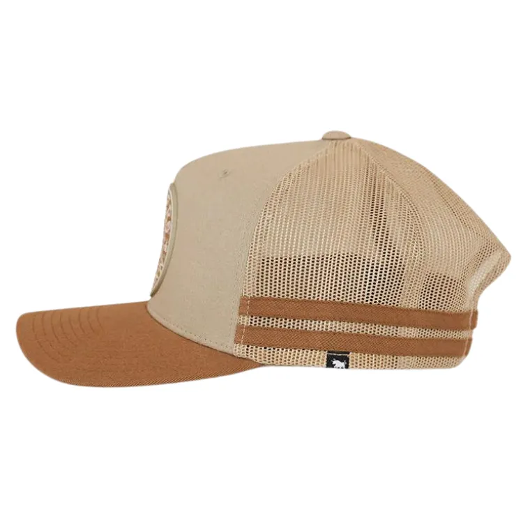 Ringers Western Signature Bull Flag Trucker - Dark Sand