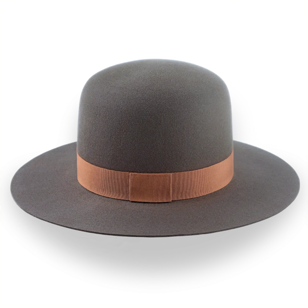 Round Crown Western Style Hat in Fur Felt | The Caribou