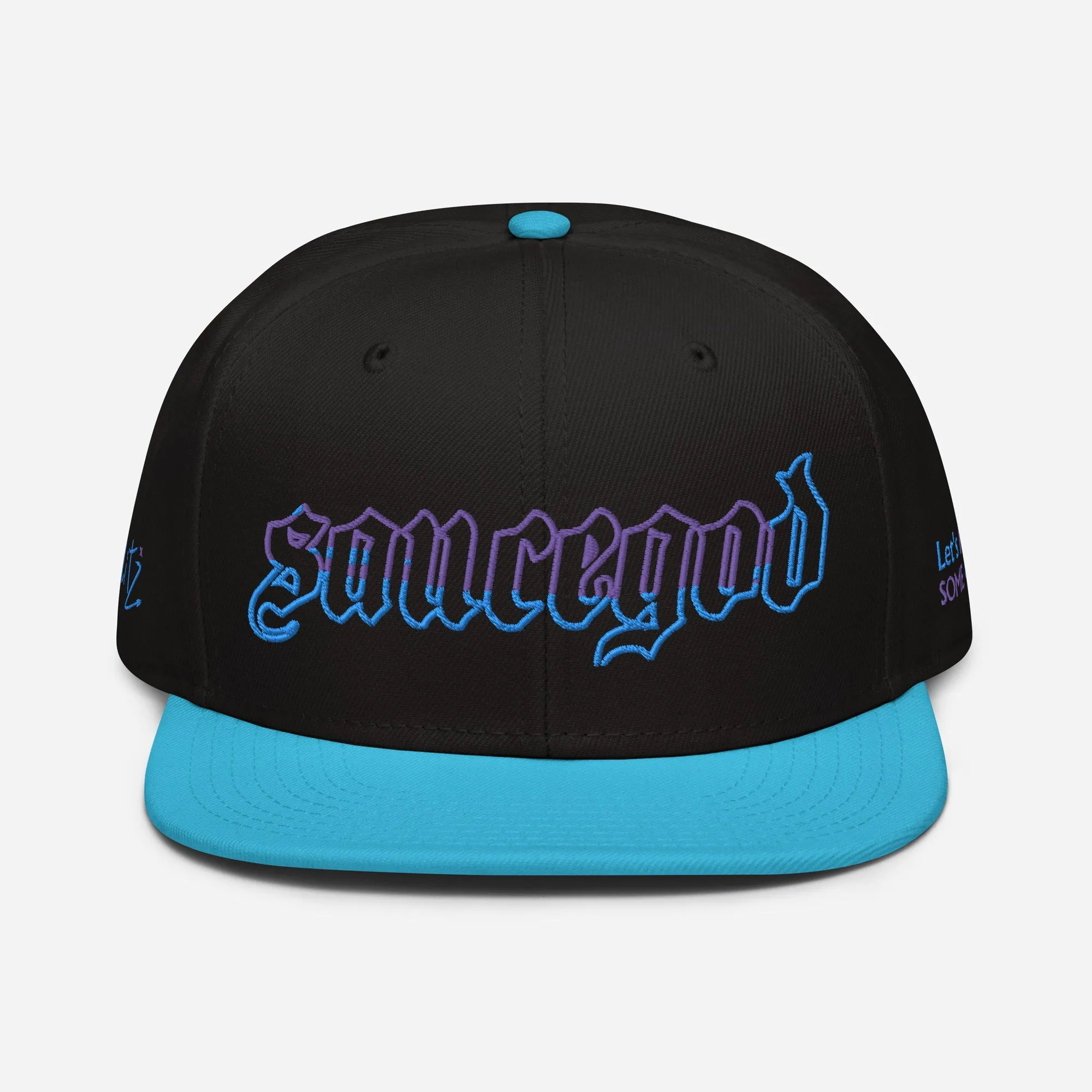 Sauce God 2fli Snap Back Hat Blue & Purple