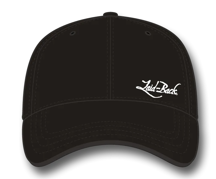Simple Laid-Back Embroidered Flex Hat-Black