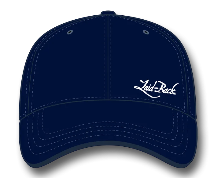 Simple Laid-Back Embroidered Flex Hat-Navy