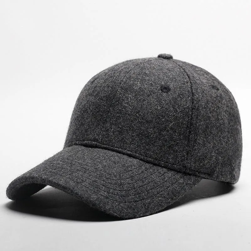 Solid Wool Baseball Cap