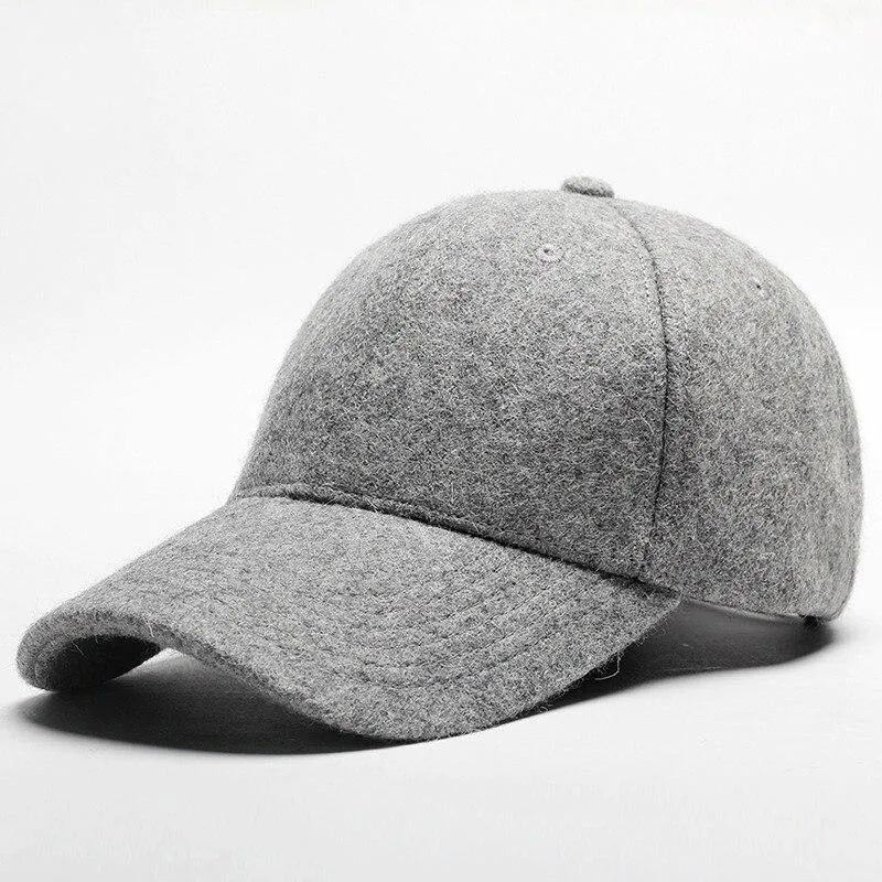 Solid Wool Baseball Cap