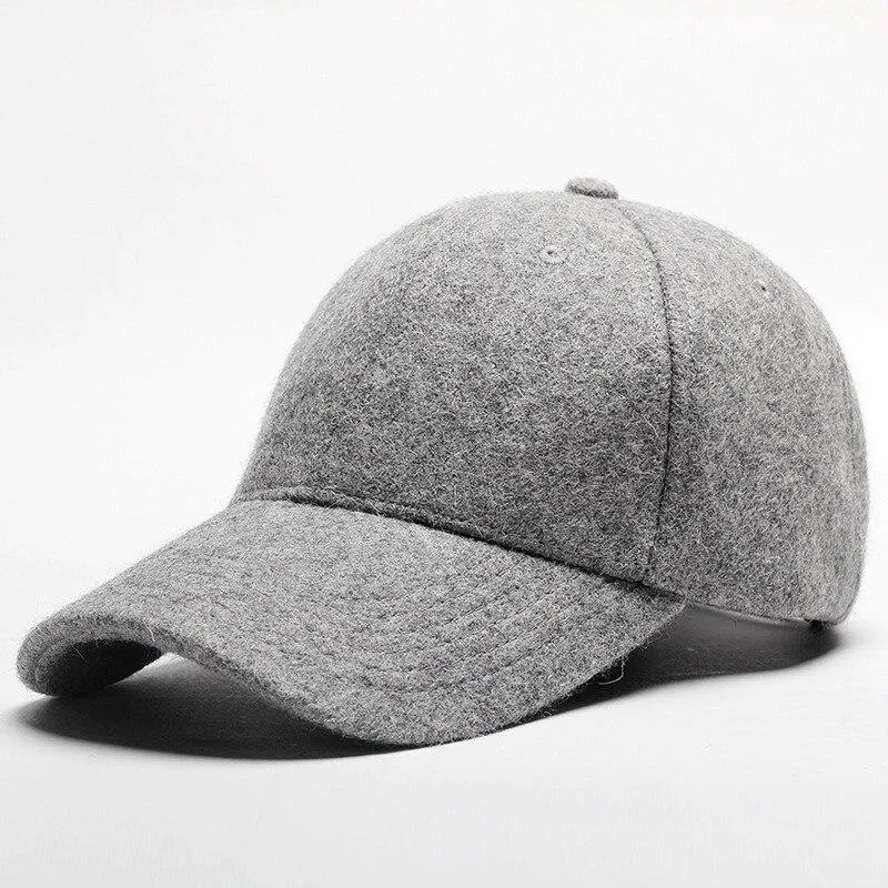 Solid Wool Baseball Cap