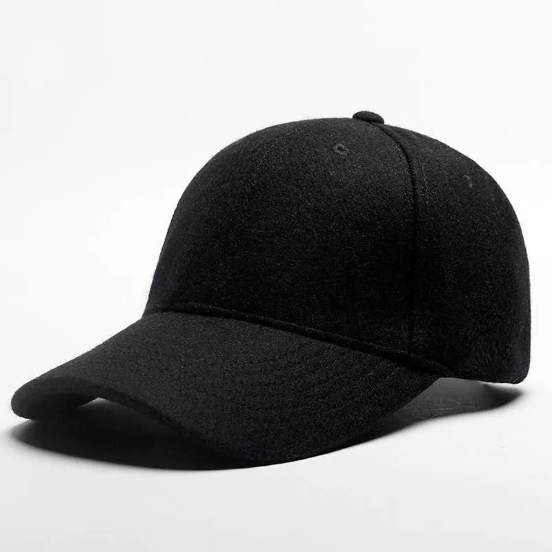 Solid Wool Baseball Cap