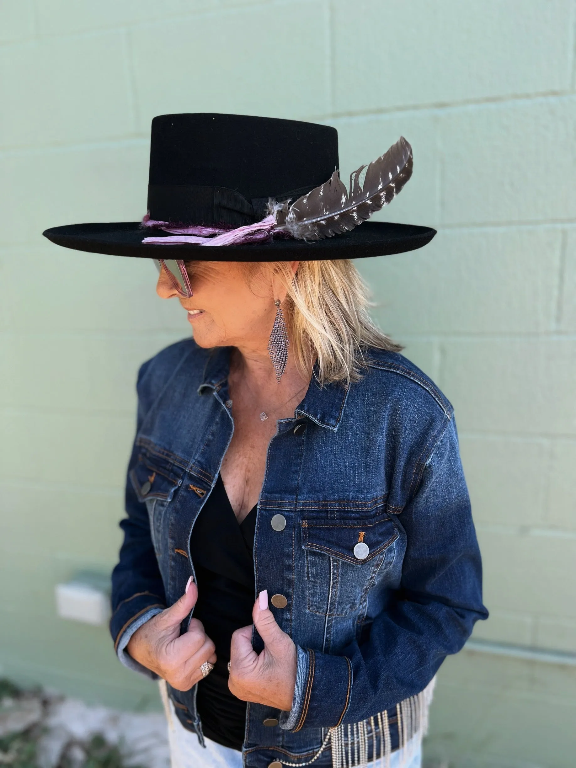 Stetson "Black Kings Row" Raspberry Band Hat