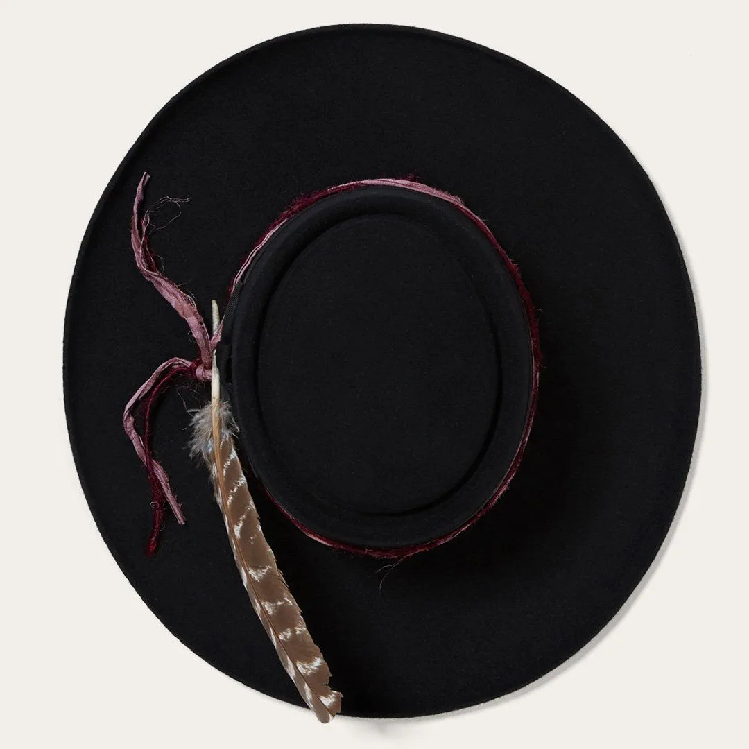 Stetson "Black Kings Row" Raspberry Band Hat