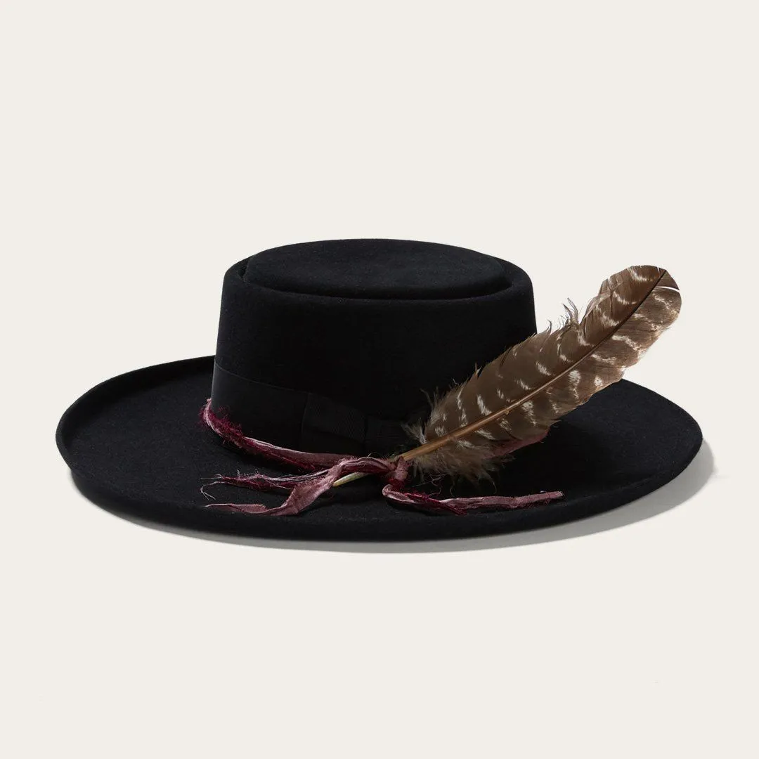 Stetson "Black Kings Row" Raspberry Band Hat