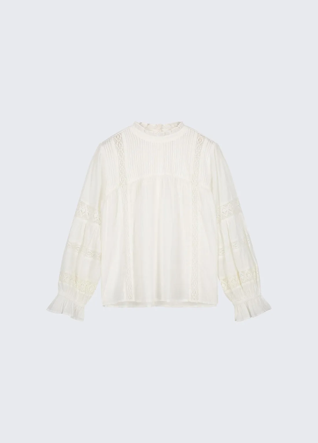 Summum Voile Lace Applique Cotton Top