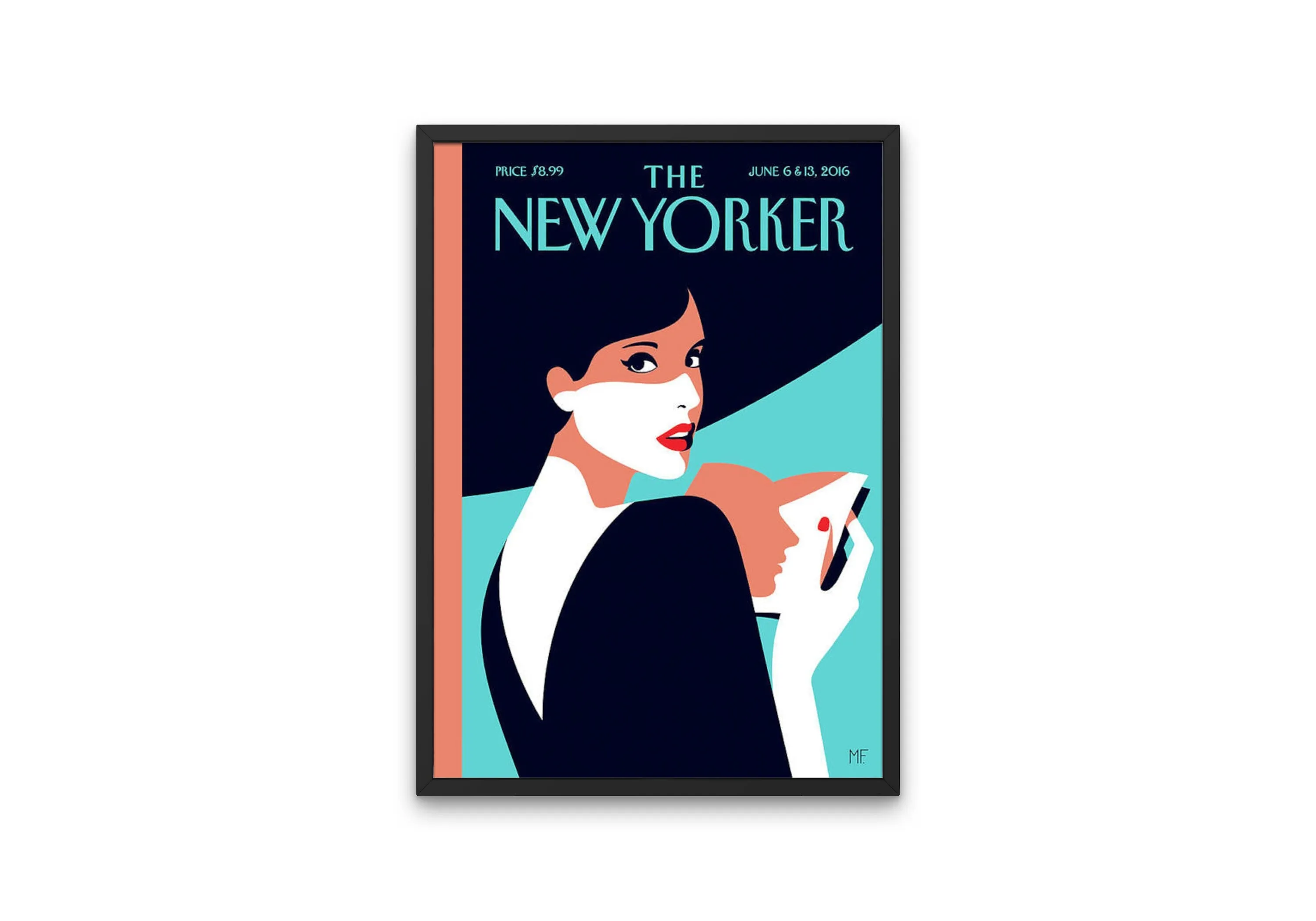 The New Yorker Lady Wearing Hat Page Turner June 2016 Edition PRINTABLE ART, The New Yorker Magazine Print, Trendy Magazine Art, Glam Decor