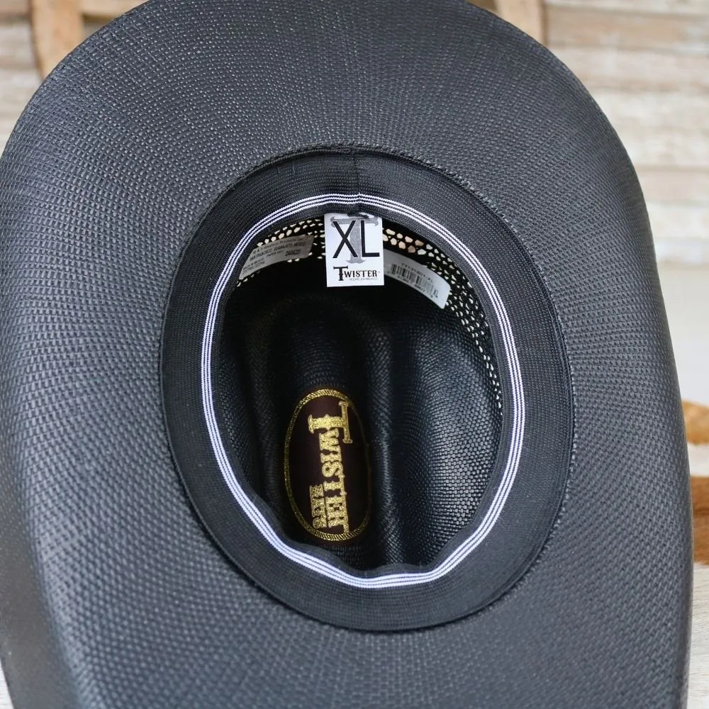 Twister Youth Black Straw Cowboy Hat