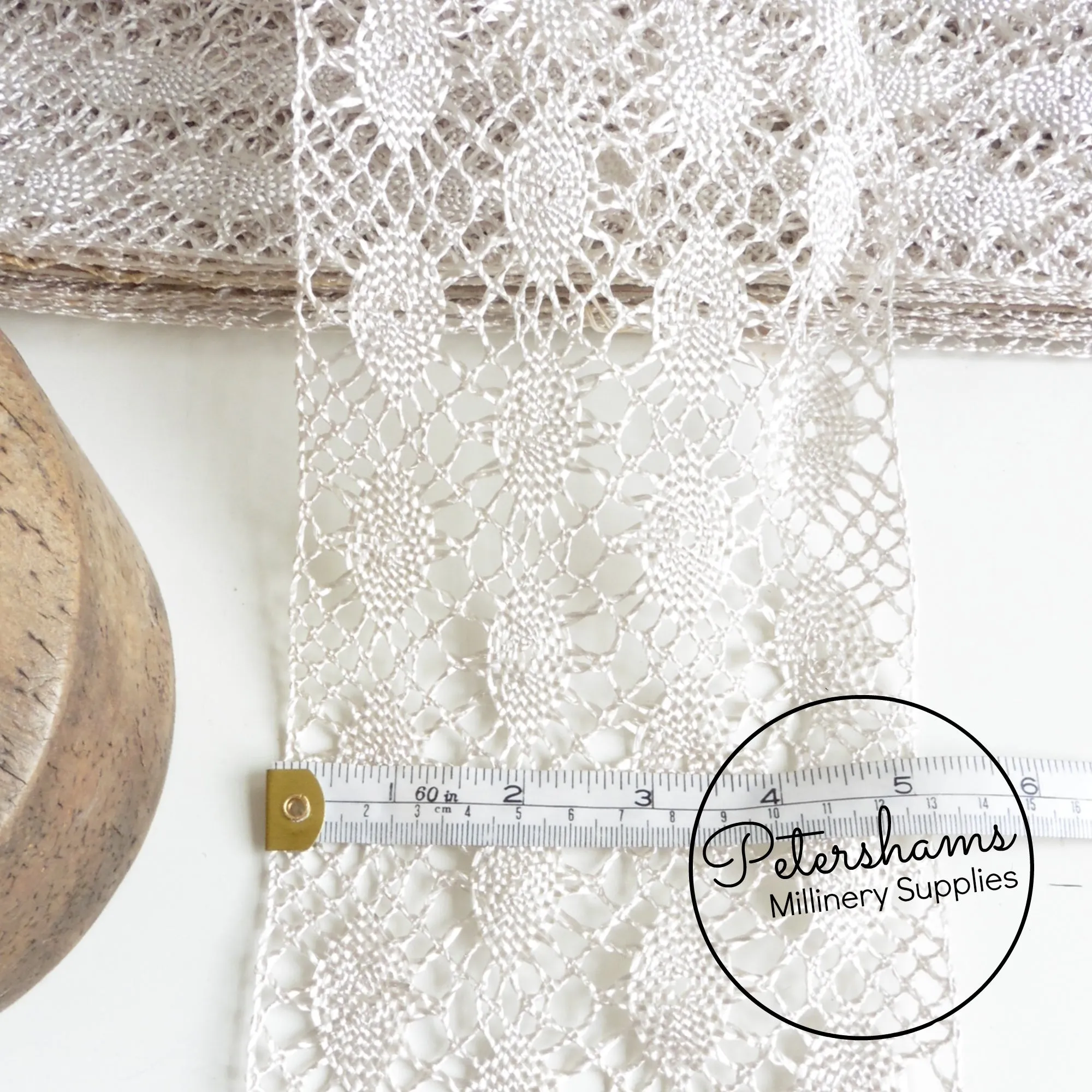 Vintage Wide Raffia Swiss Schloss-Wohlen Ribbon - 1m