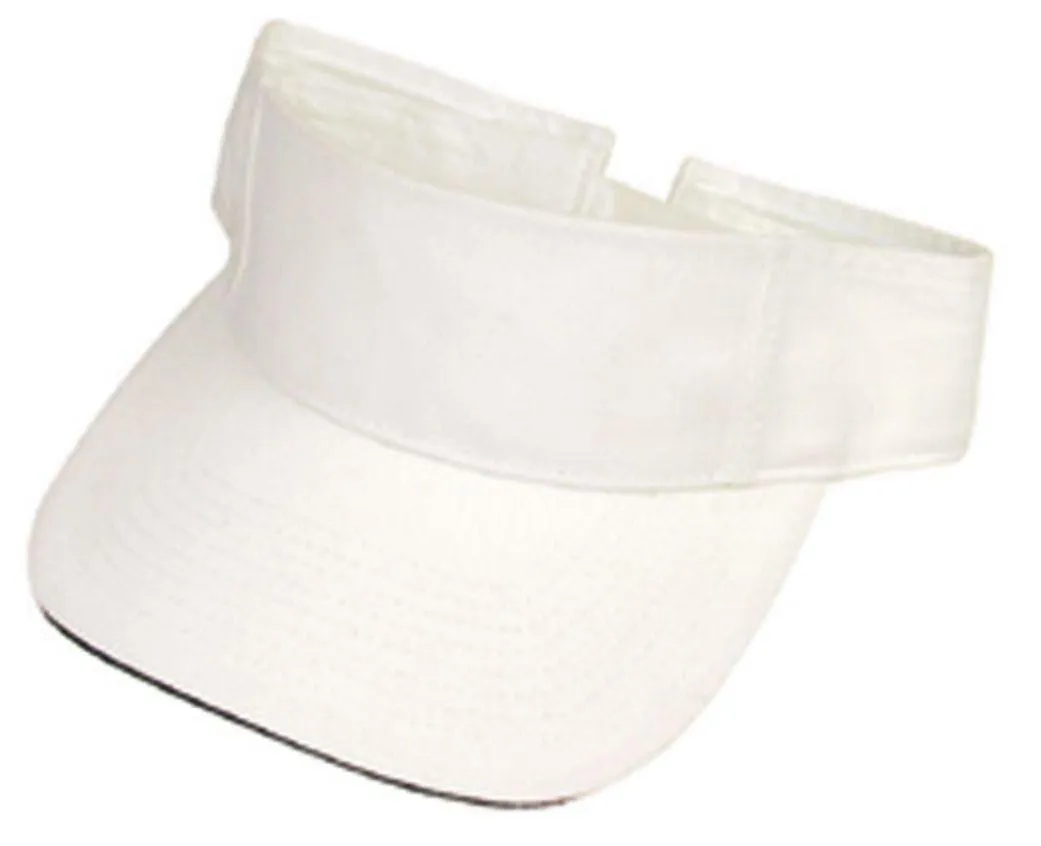 Washed Sandwich Cotton Visor Sun Hat Baseball Cap Bill Golf Tennis Summer Beach