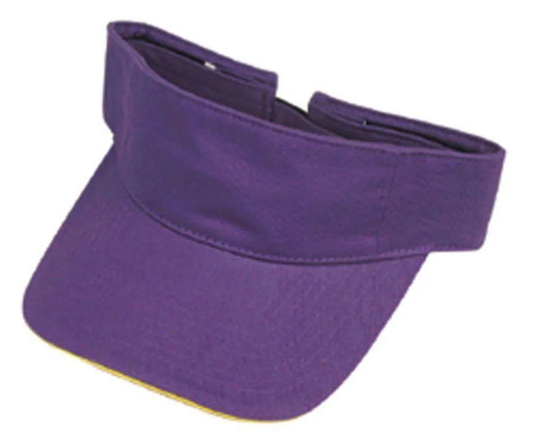 Washed Sandwich Cotton Visor Sun Hat Baseball Cap Bill Golf Tennis Summer Beach