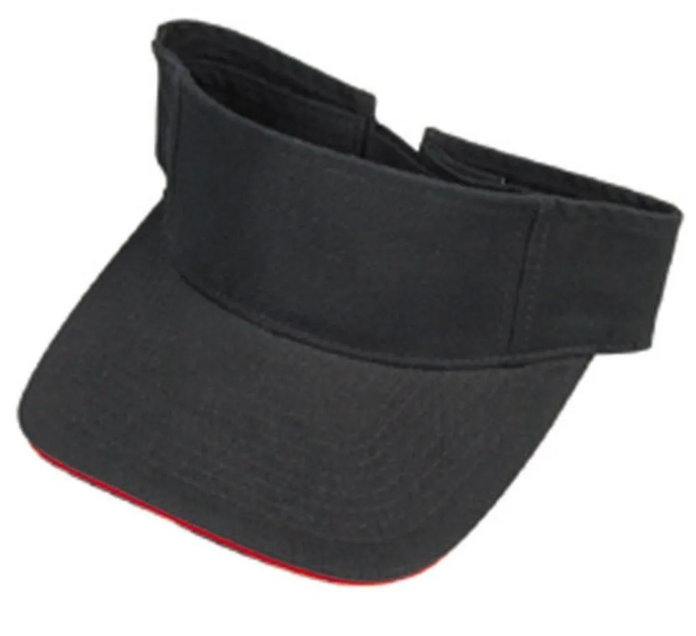 Washed Sandwich Cotton Visor Sun Hat Baseball Cap Bill Golf Tennis Summer Beach