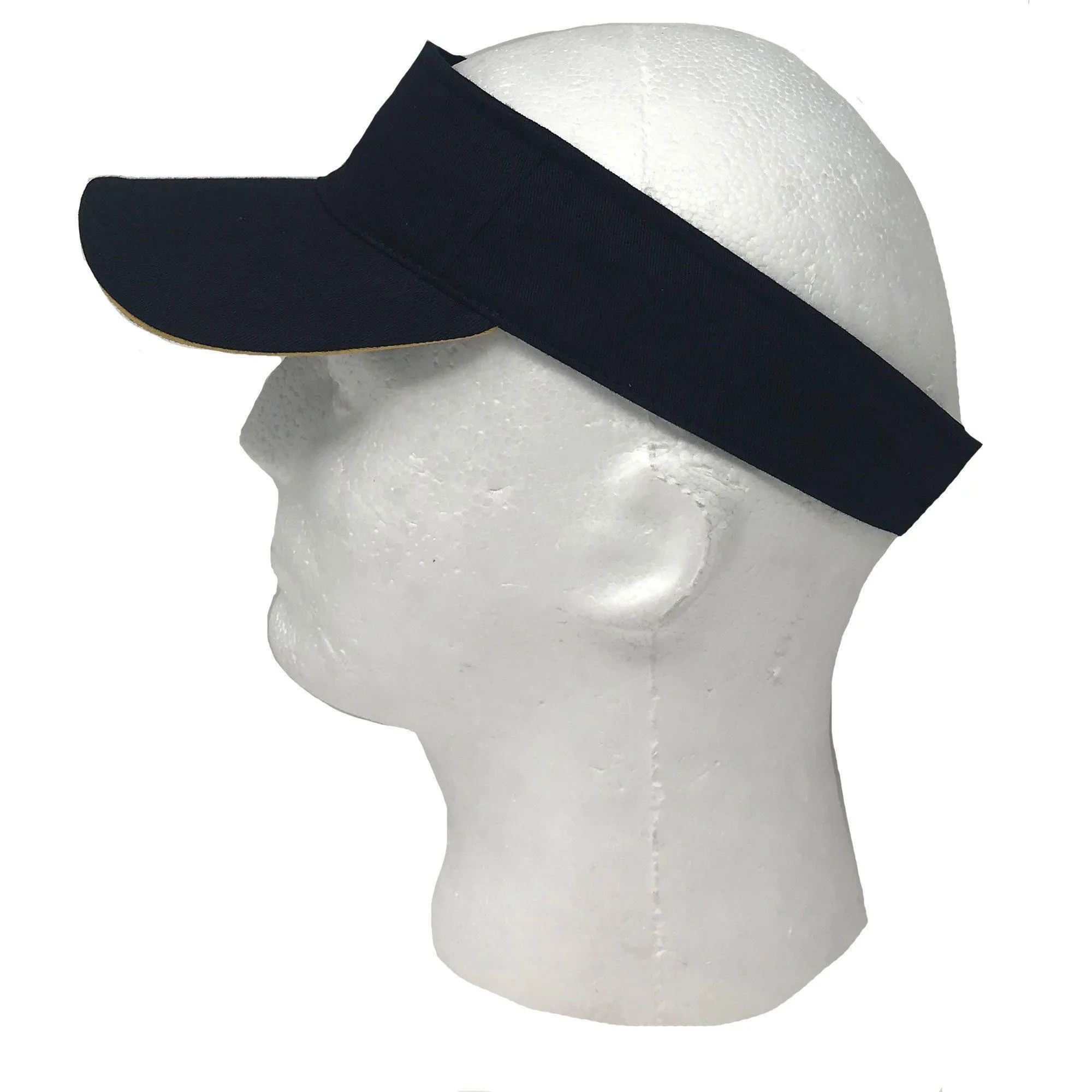 Washed Sandwich Cotton Visor Sun Hat Baseball Cap Bill Golf Tennis Summer Beach