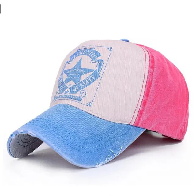 West Louis Star Patchwork Baseball Cap