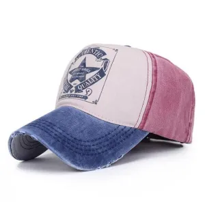 West Louis Star Patchwork Baseball Cap