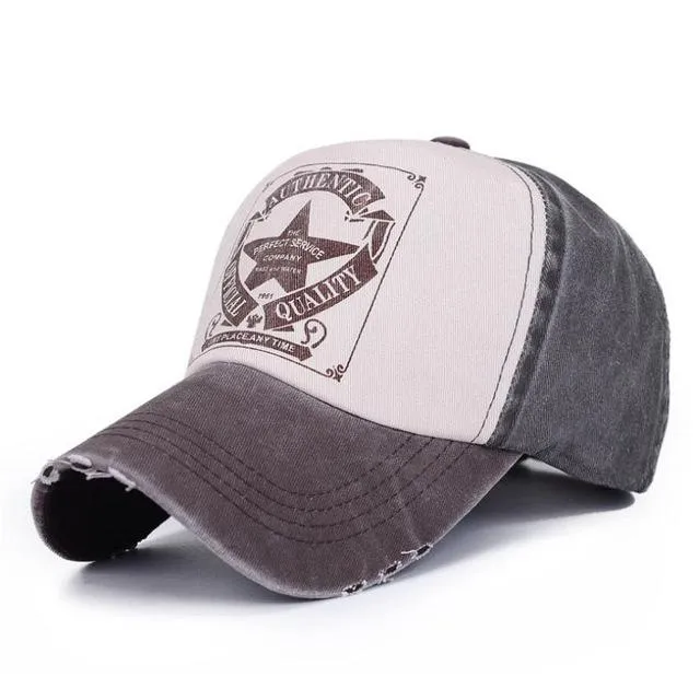 West Louis Star Patchwork Baseball Cap