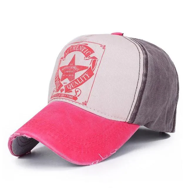 West Louis Star Patchwork Baseball Cap