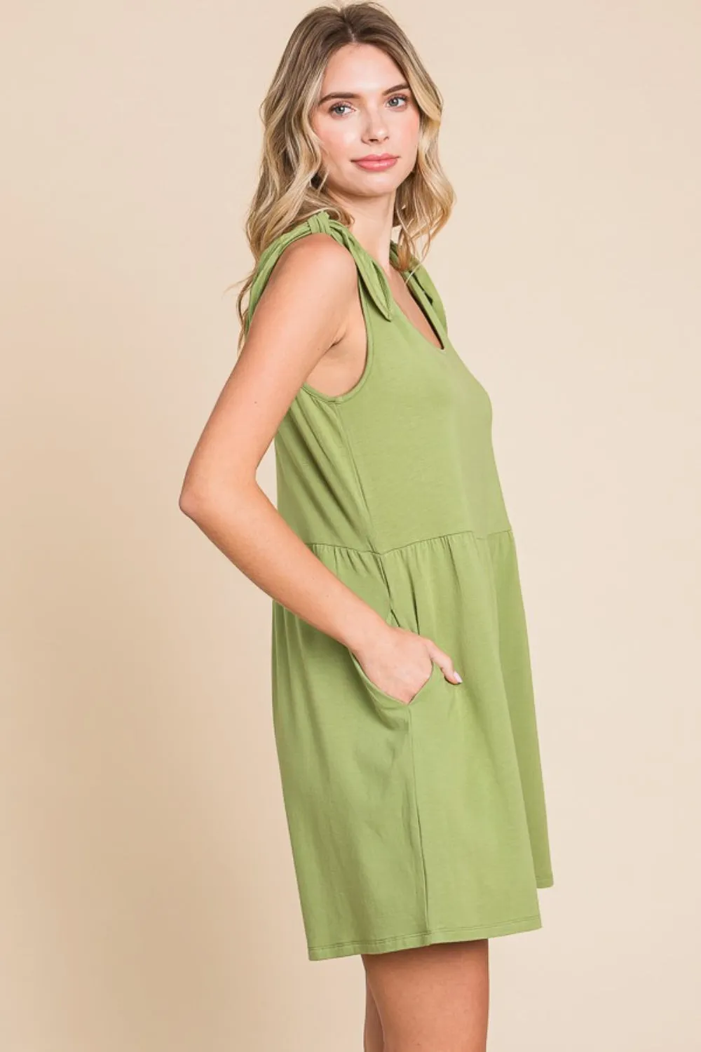 Women's Culture Code Full Size Shoulder Knot Baggy Romper