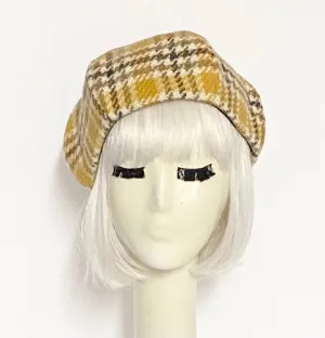 Wool Plaid Beret Hat