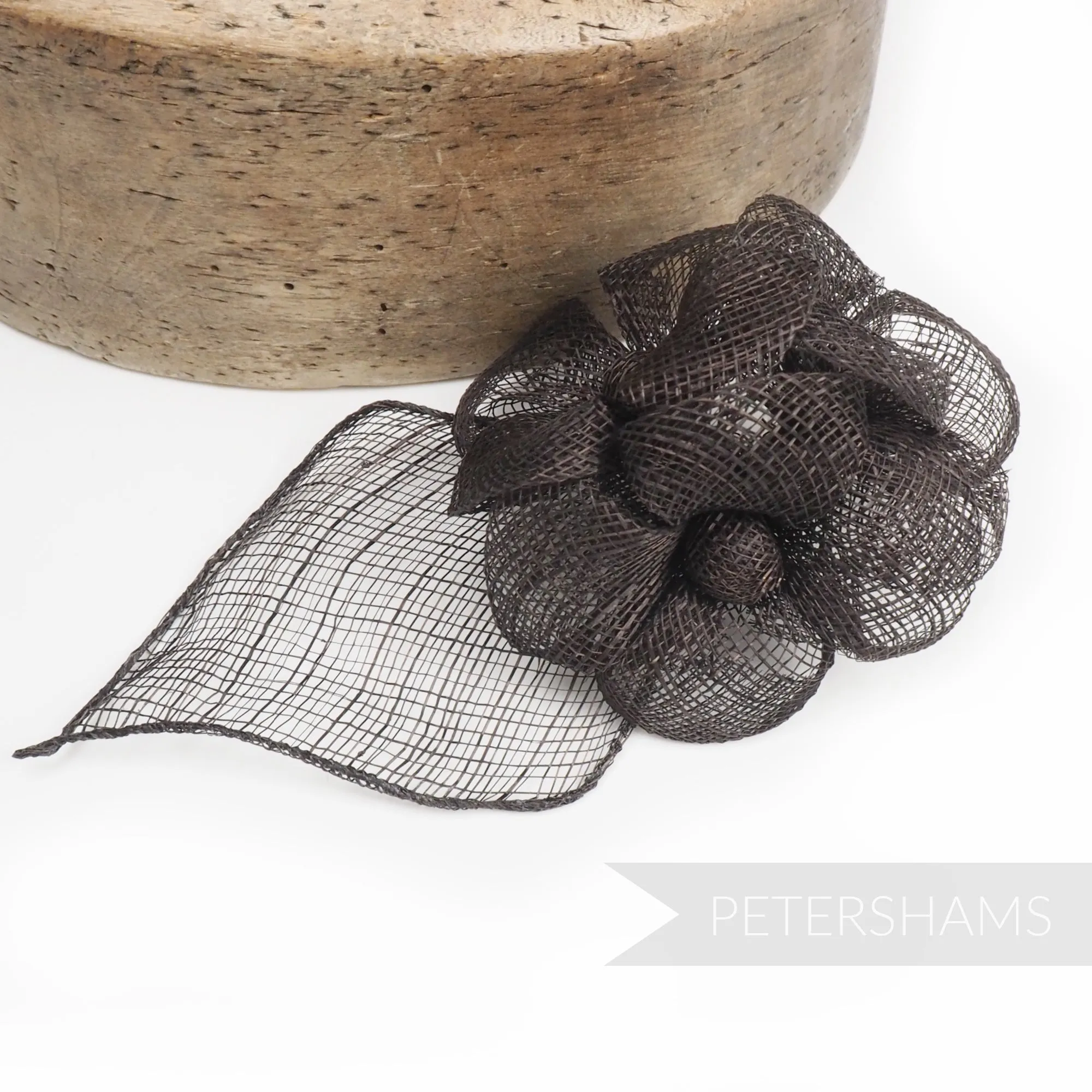 'Zoe' Triple Flower Sinamay Hat Mount