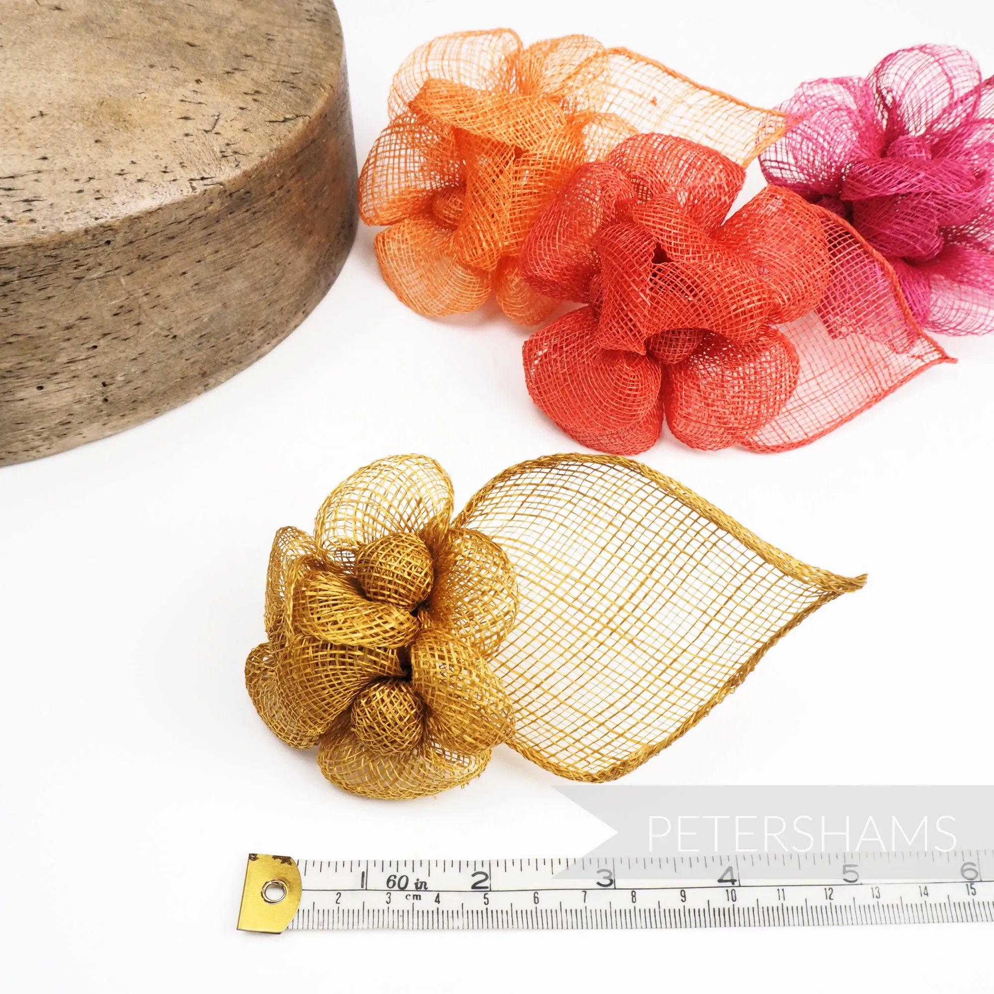 'Zoe' Triple Flower Sinamay Hat Mount
