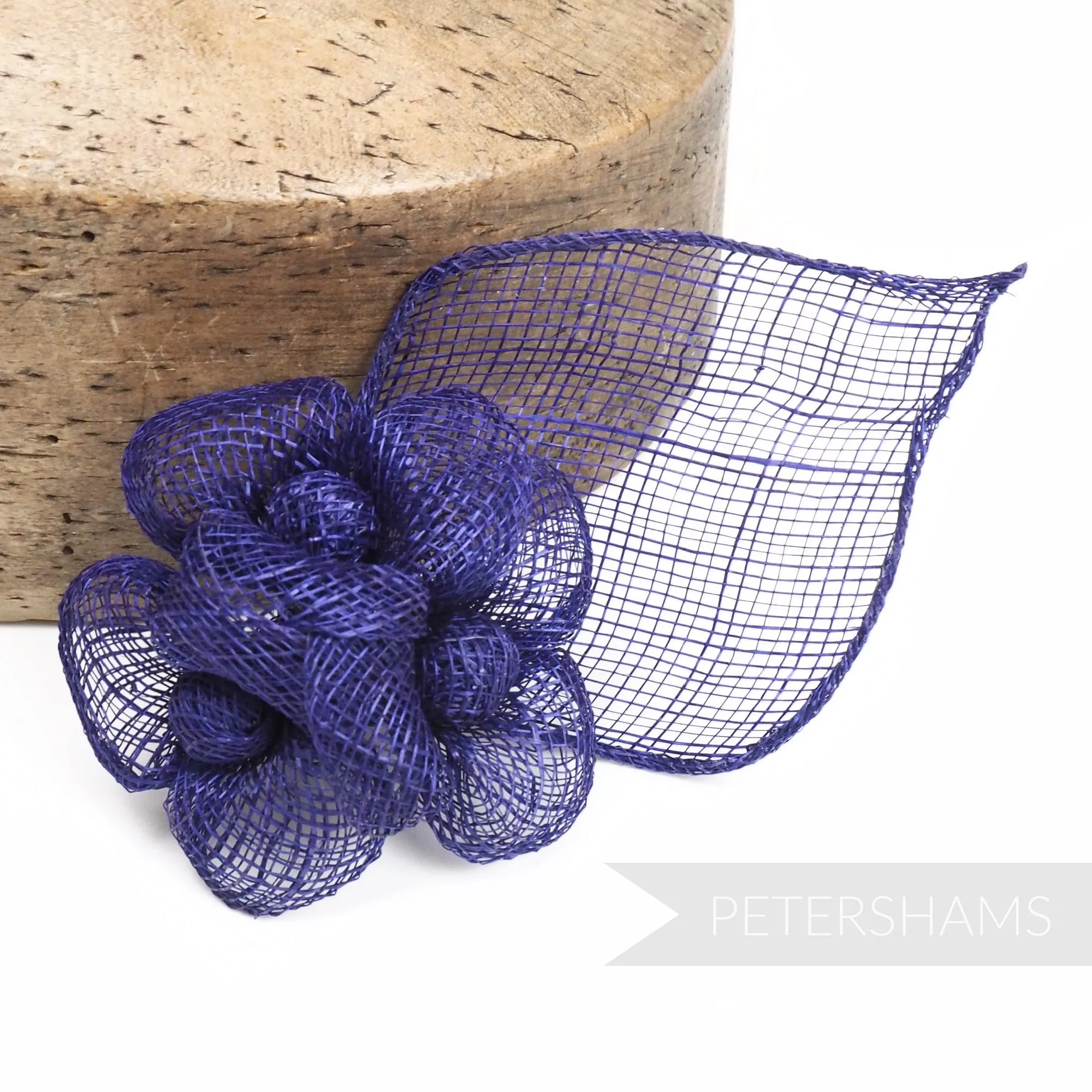 'Zoe' Triple Flower Sinamay Hat Mount