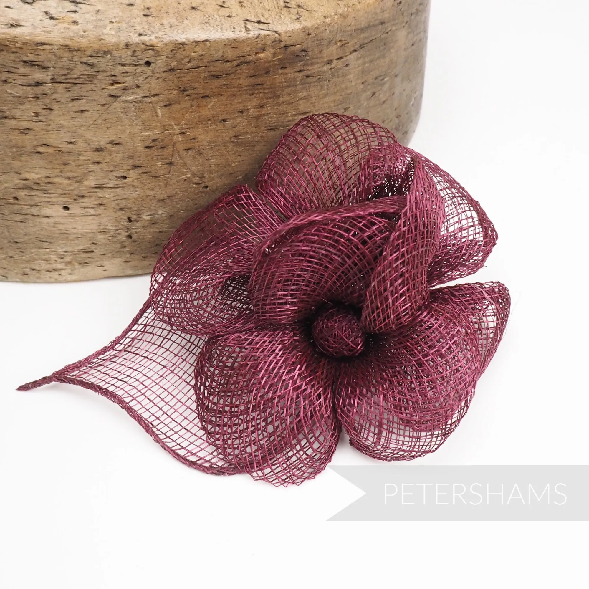 'Zoe' Triple Flower Sinamay Hat Mount