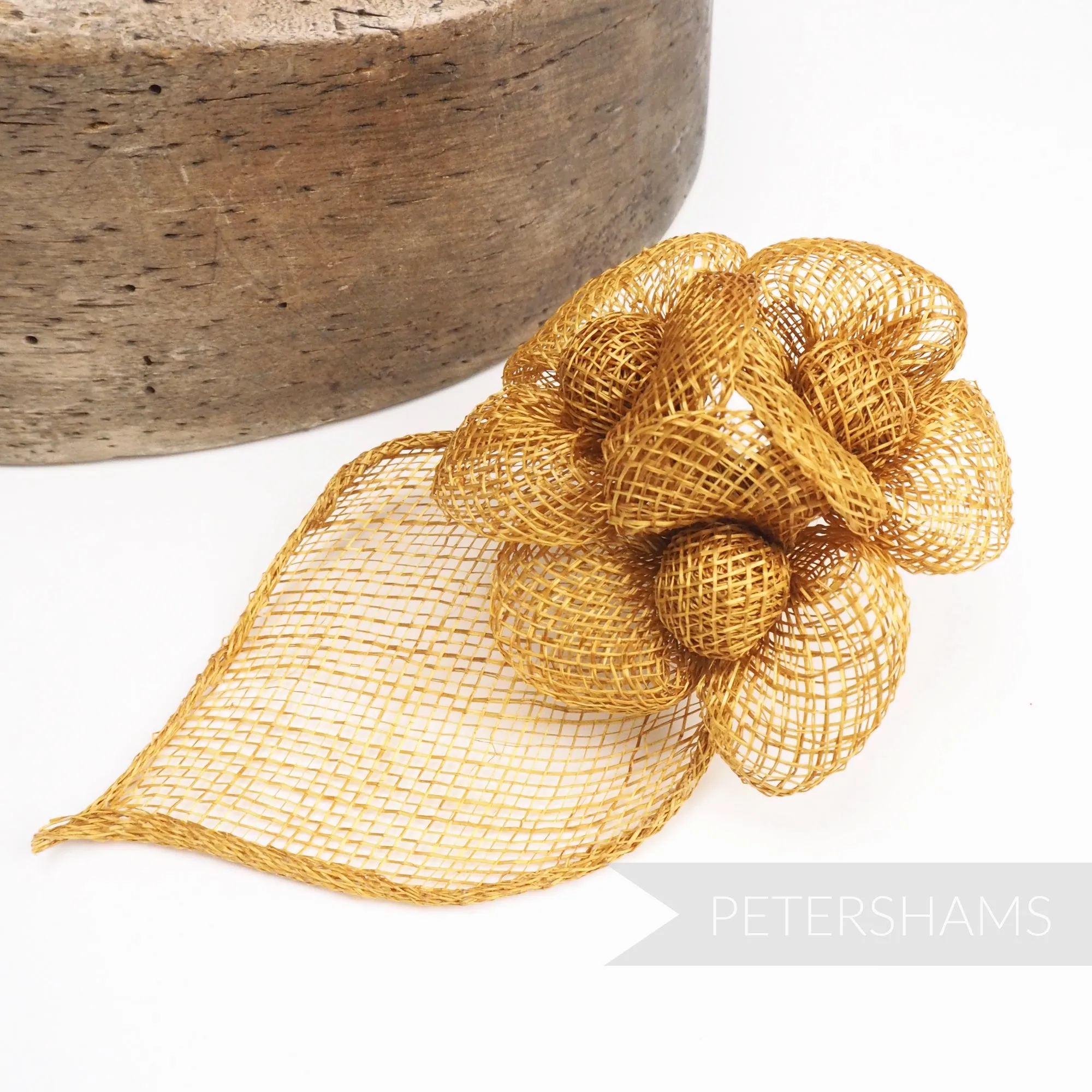 'Zoe' Triple Flower Sinamay Hat Mount
